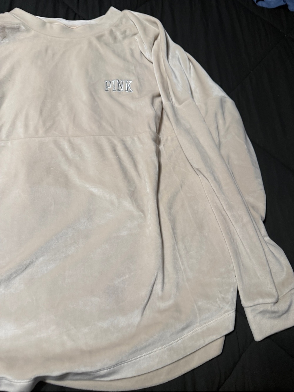 PINK Victoria's Secret Embroidered Women's sweater in Light Beige